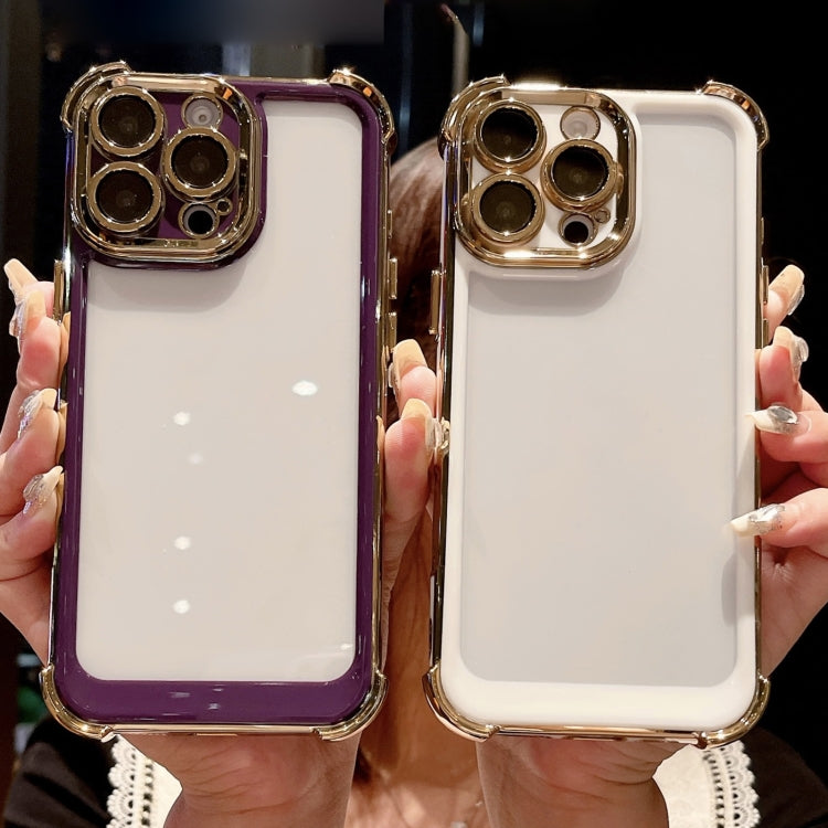 For iPhone 16 Pro Dual-color Plating Space PC Hybrid TPU Phone Case