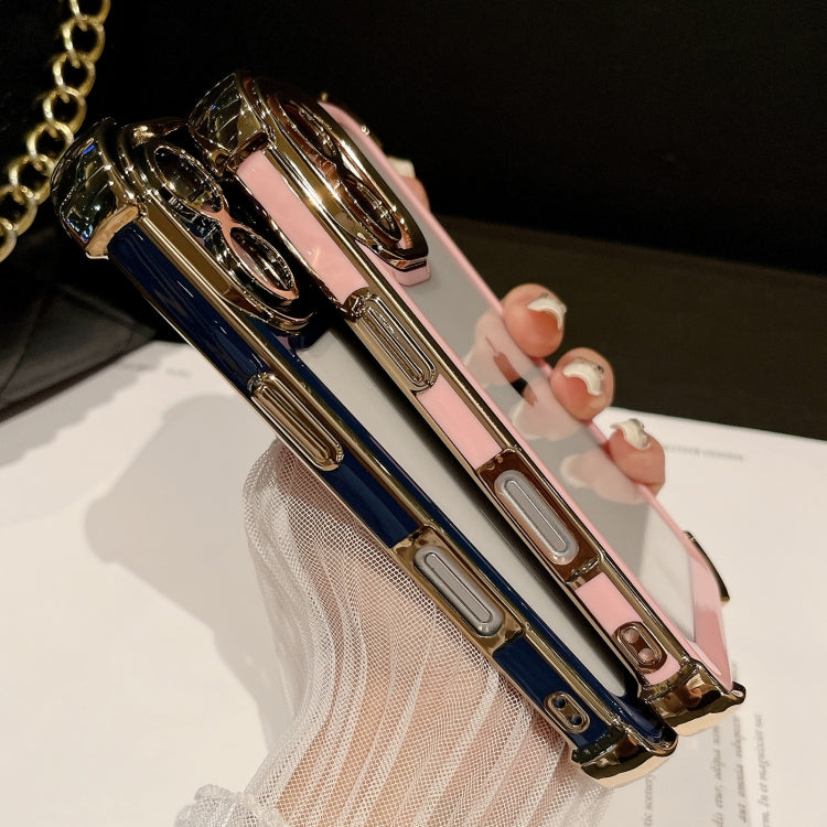 For iPhone 15 Pro Dual-color Plating Space PC Hybrid TPU Phone Case