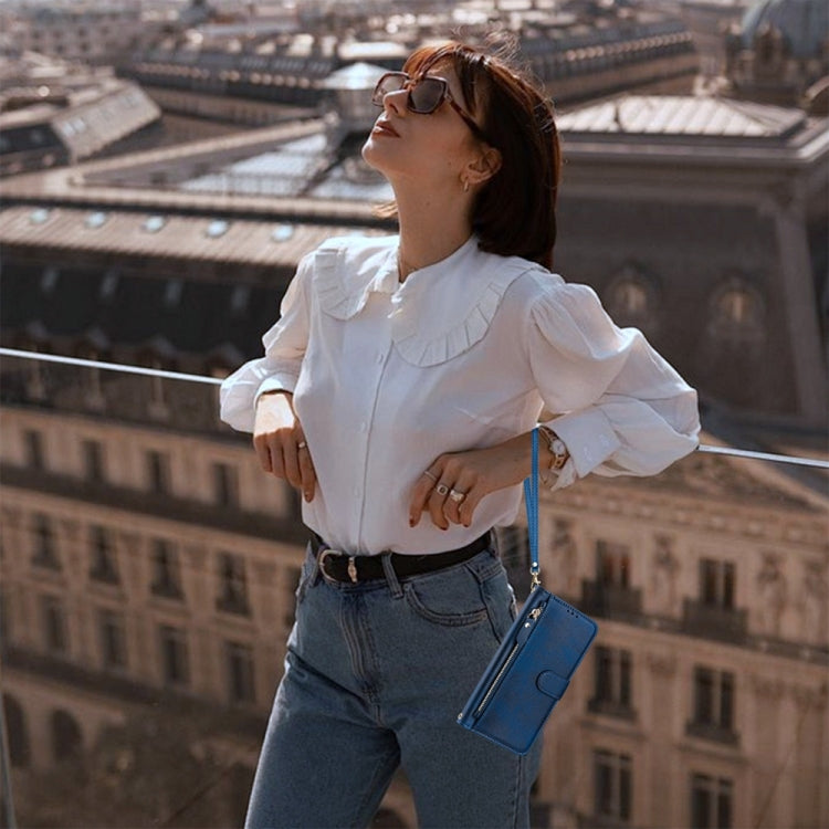 For Galaxy S22 Ultra 5G Multi-Card Slots Zipper Wallet Leather Phone Case