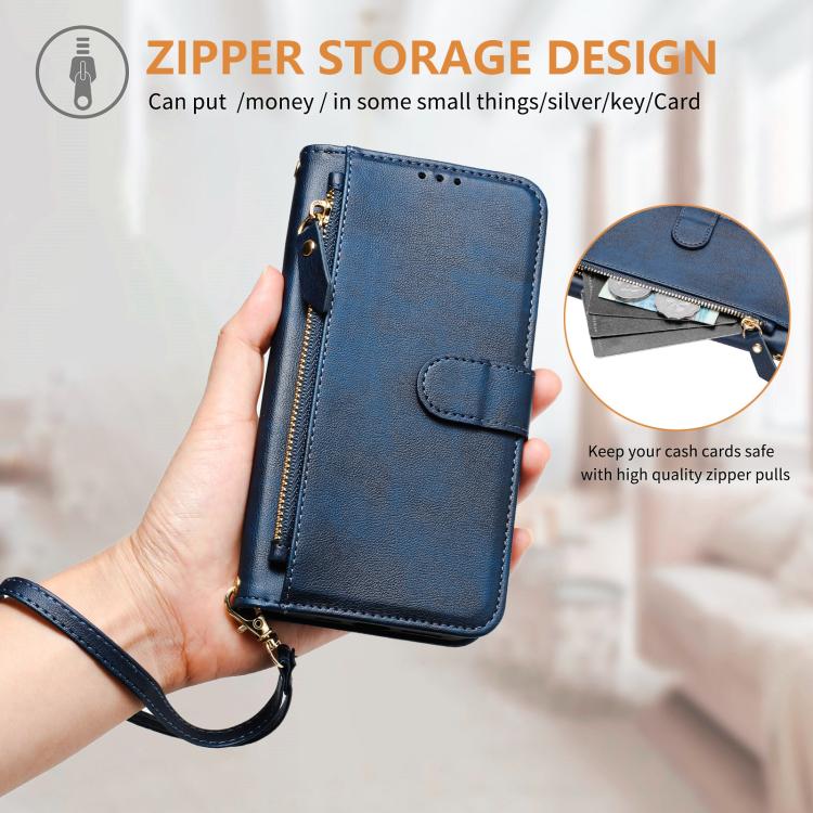 For Galaxy S26 Edge 5G Multi-Card Slots Zipper Wallet Leather Phone Case