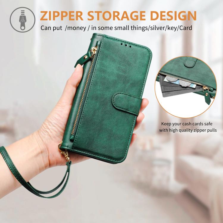 For Galaxy S26 Edge 5G Multi-Card Slots Zipper Wallet Leather Phone Case