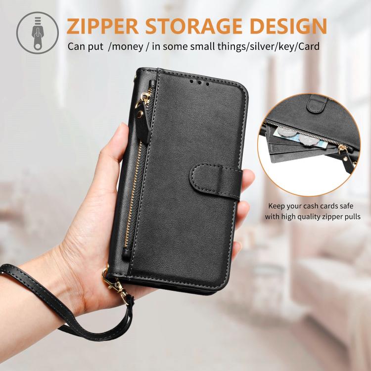 For Galaxy S26 Ultra 5G Multi-Card Slots Zipper Wallet Leather Phone Case