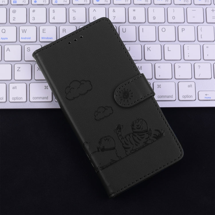 For Samsung Galaxy S24 5G Cute Cats RFID Leather Phone Case