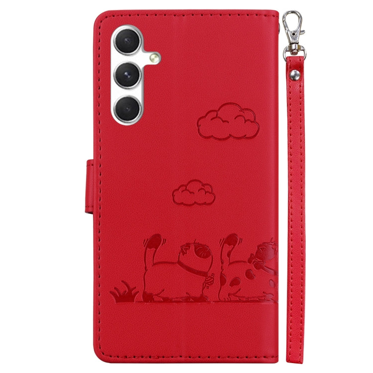 For Samsung Galaxy S23 FE 5G Cute Cats RFID Leather Phone Case