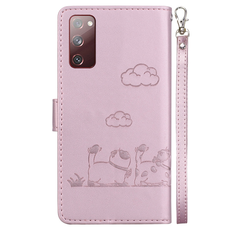 For Samsung Galaxy S20 FE Cute Cats RFID Leather Phone Case