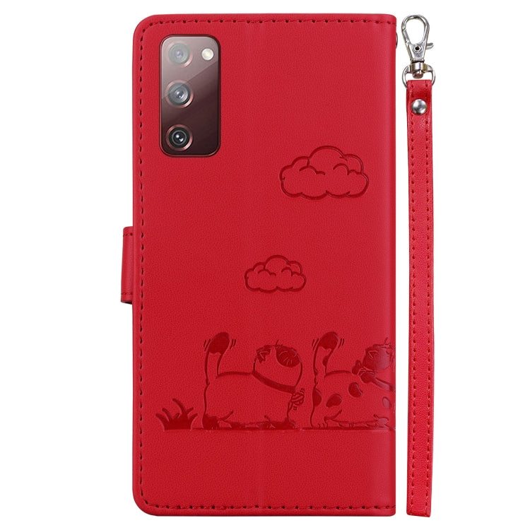 For Samsung Galaxy S20 FE Cute Cats RFID Leather Phone Case