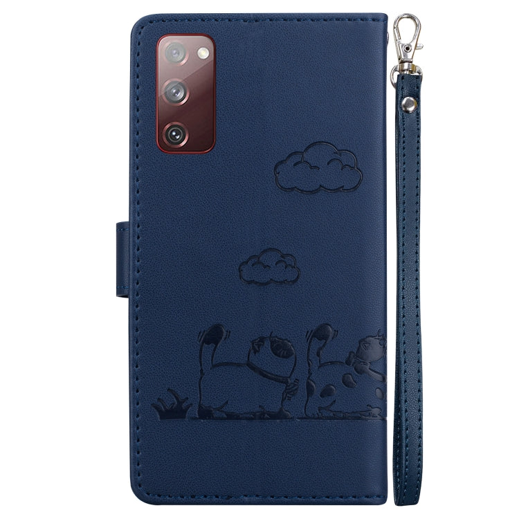 For Samsung Galaxy S20 FE Cute Cats RFID Leather Phone Case