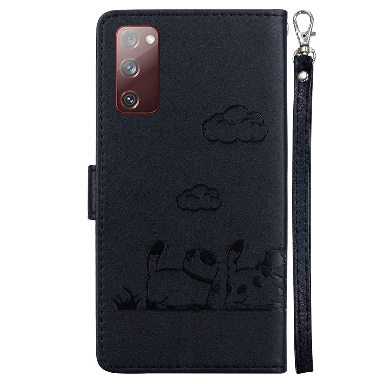 For Samsung Galaxy S20 FE Cute Cats RFID Leather Phone Case