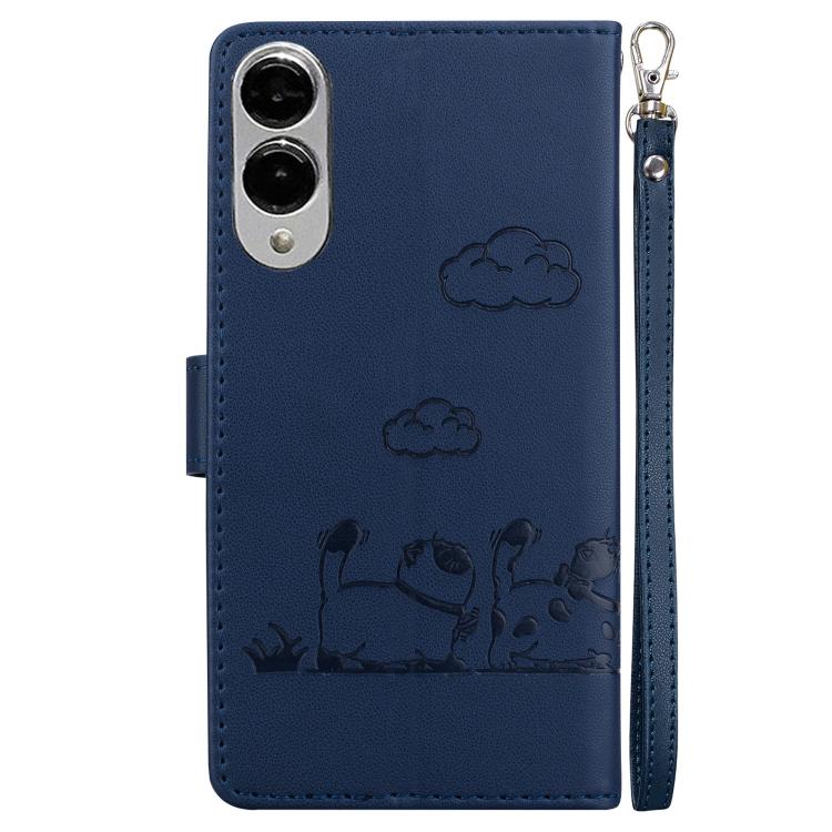 For Samsung Galaxy S25 Edge 5G Cute Cats RFID Leather Phone Case