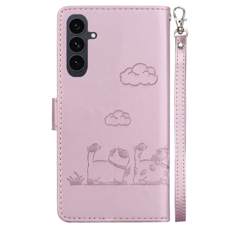 For Samsung Galaxy S25 FE 5G Cute Cats RFID Leather Phone Case