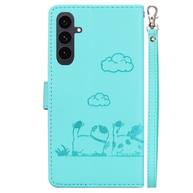 For Samsung Galaxy S25 FE 5G Cute Cats RFID Leather Phone Case
