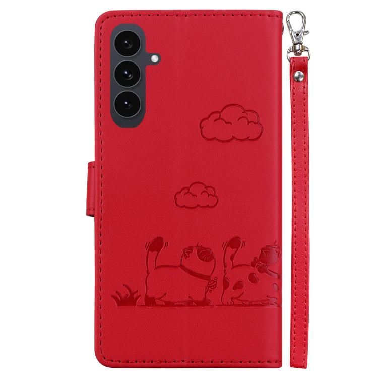 For Samsung Galaxy S25 FE 5G Cute Cats RFID Leather Phone Case