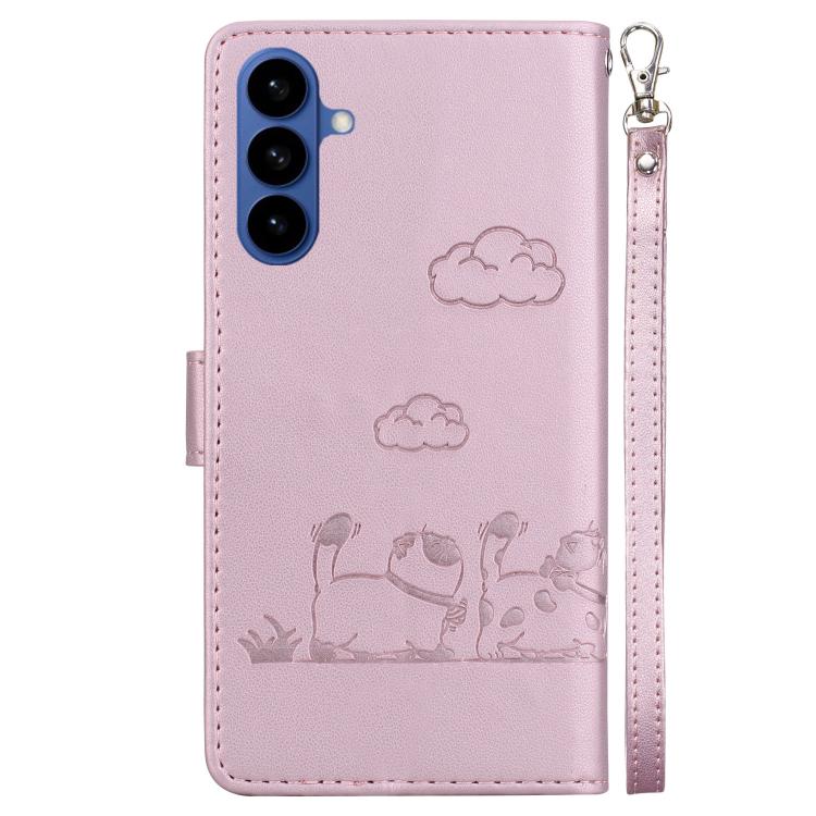 For Samsung Galaxy S26 5G Cute Cats RFID Leather Phone Case
