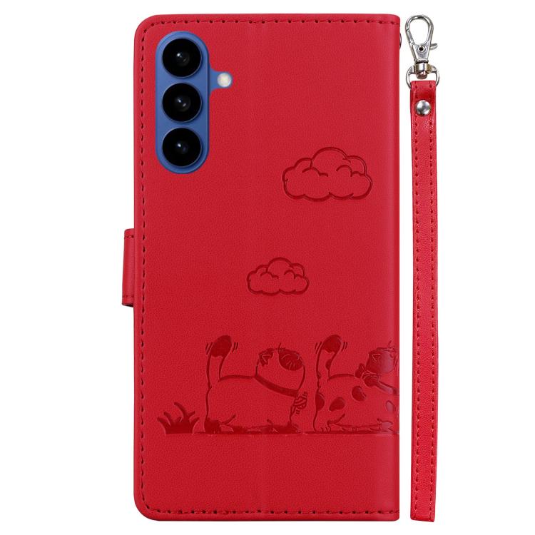 For Samsung Galaxy S26 5G Cute Cats RFID Leather Phone Case