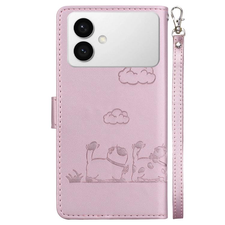 For Samsung Galaxy S26 Edge 5G Cute Cats RFID Leather Phone Case