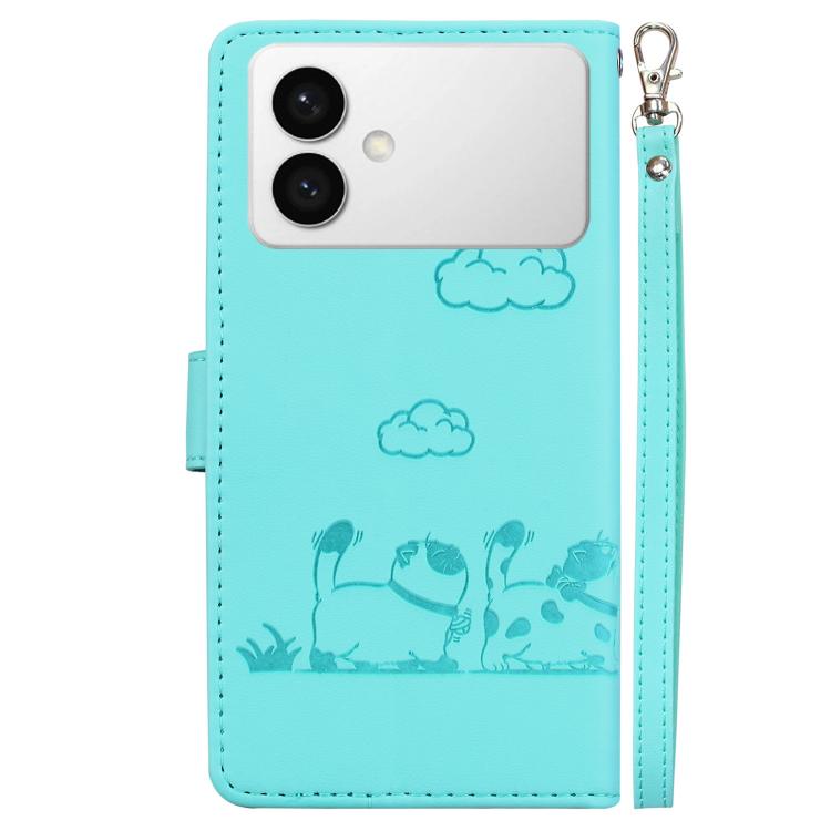 For Samsung Galaxy S26 Edge 5G Cute Cats RFID Leather Phone Case