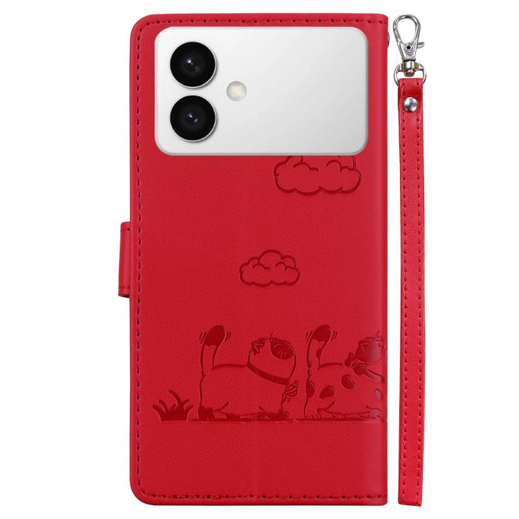 For Samsung Galaxy S26 Edge 5G Cute Cats RFID Leather Phone Case