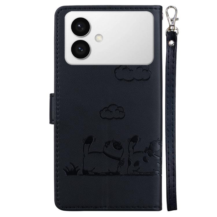 For Samsung Galaxy S26 Edge 5G Cute Cats RFID Leather Phone Case