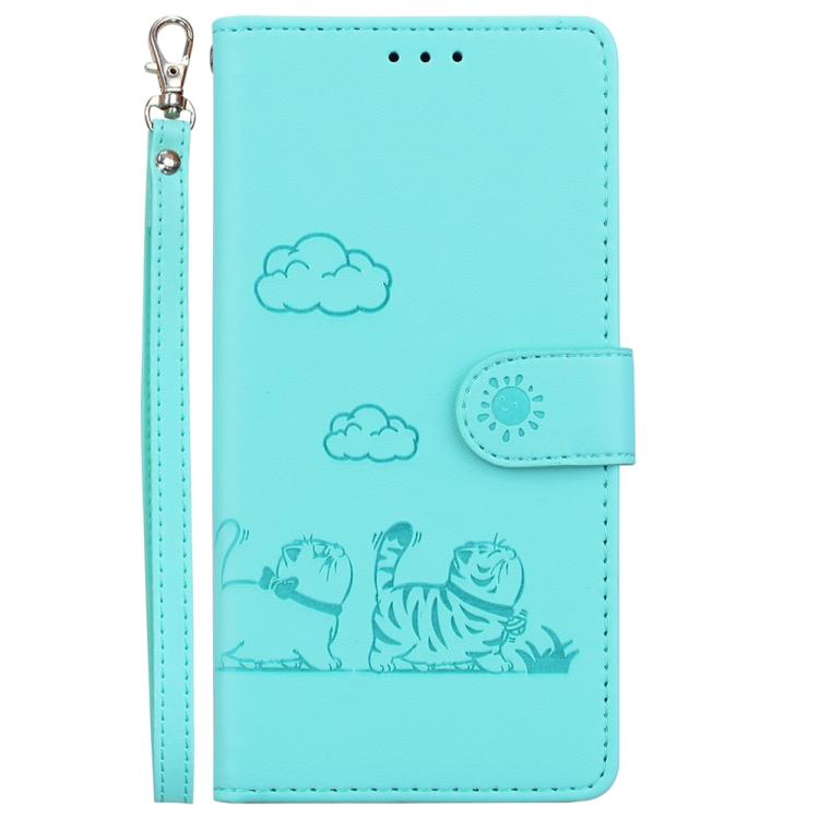 For Samsung Galaxy S26 Ultra 5G Cute Cats RFID Leather Phone Case