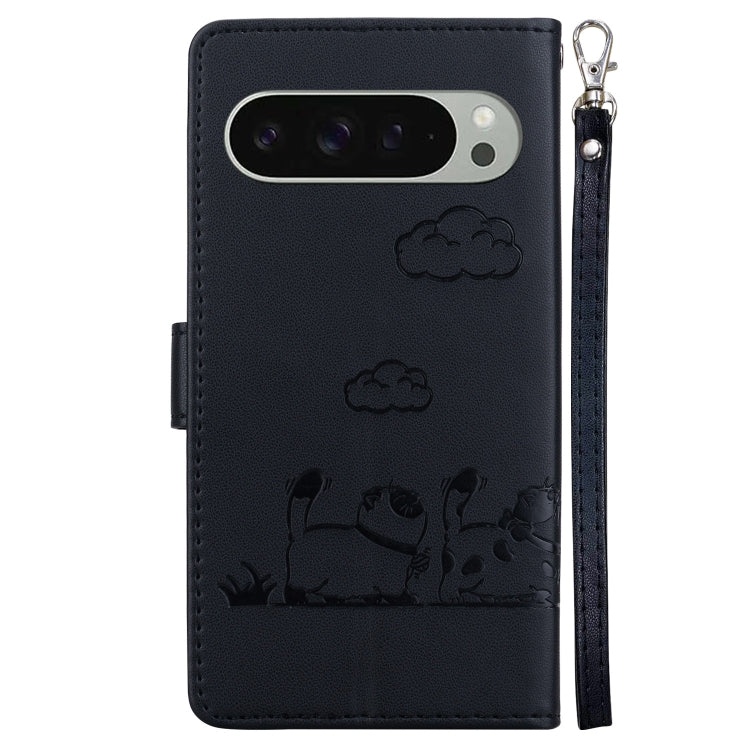 For Google Pixel 9 / 9 Pro Cute Cats RFID Leather Phone Case