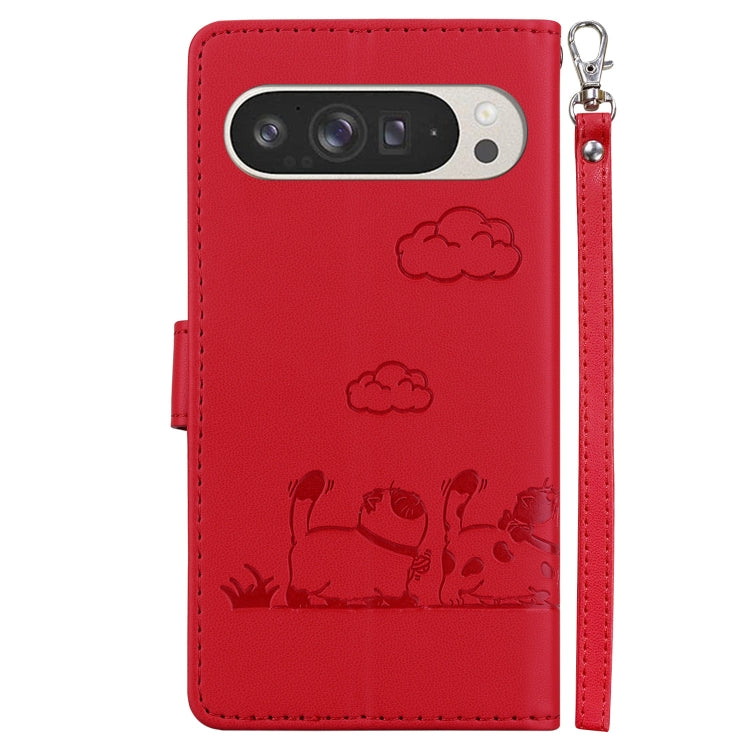For Google Pixel 9 Pro XL Cute Cats RFID Leather Phone Case