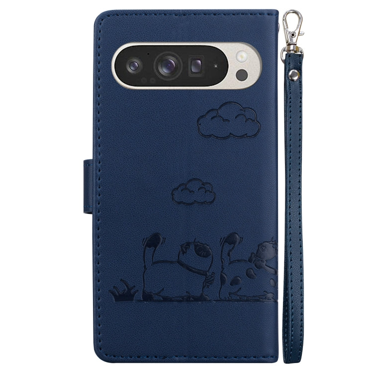 For Google Pixel 9 Pro XL Cute Cats RFID Leather Phone Case