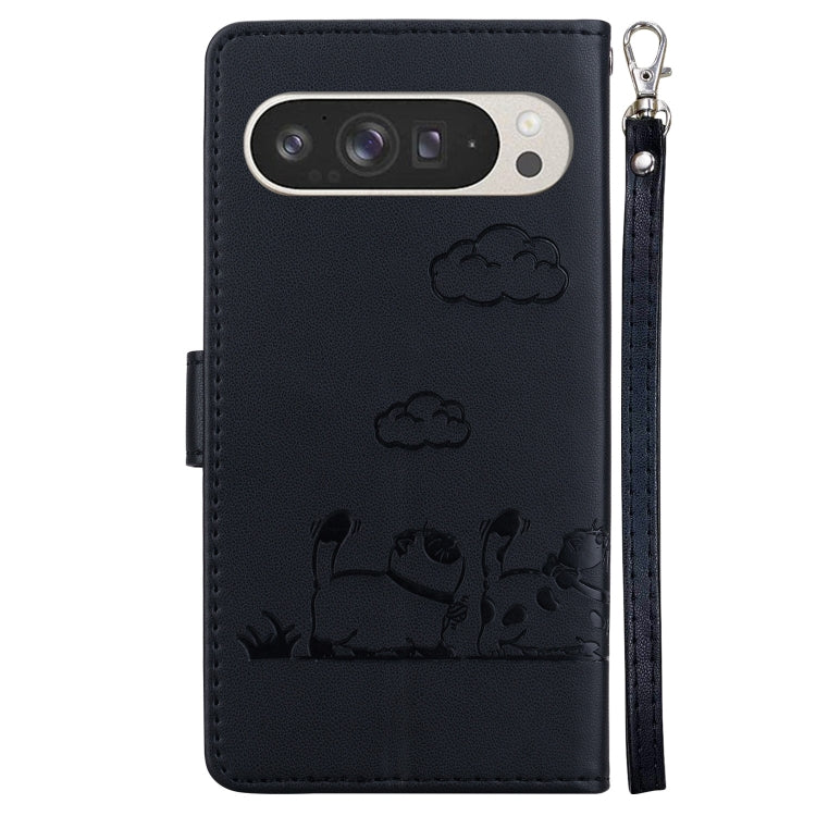For Google Pixel 9 Pro XL Cute Cats RFID Leather Phone Case