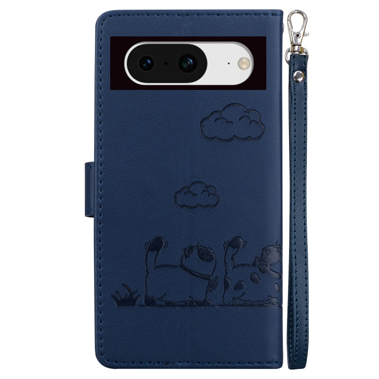 For Google Pixel 8 Cute Cats RFID Leather Phone Case