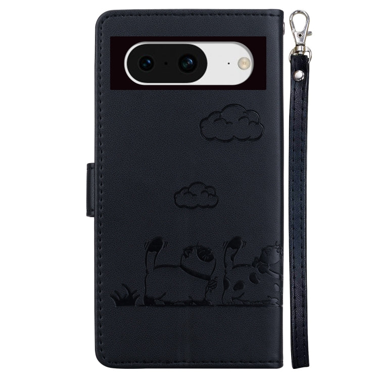 For Google Pixel 8 Cute Cats RFID Leather Phone Case