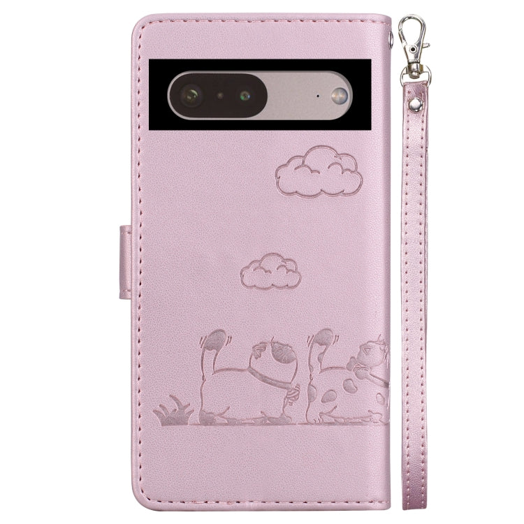 For Google Pixel 7 Pro Cute Cats RFID Leather Phone Case