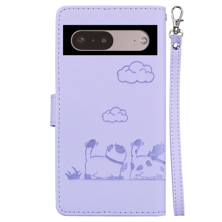 For Google Pixel 7 Pro Cute Cats RFID Leather Phone Case