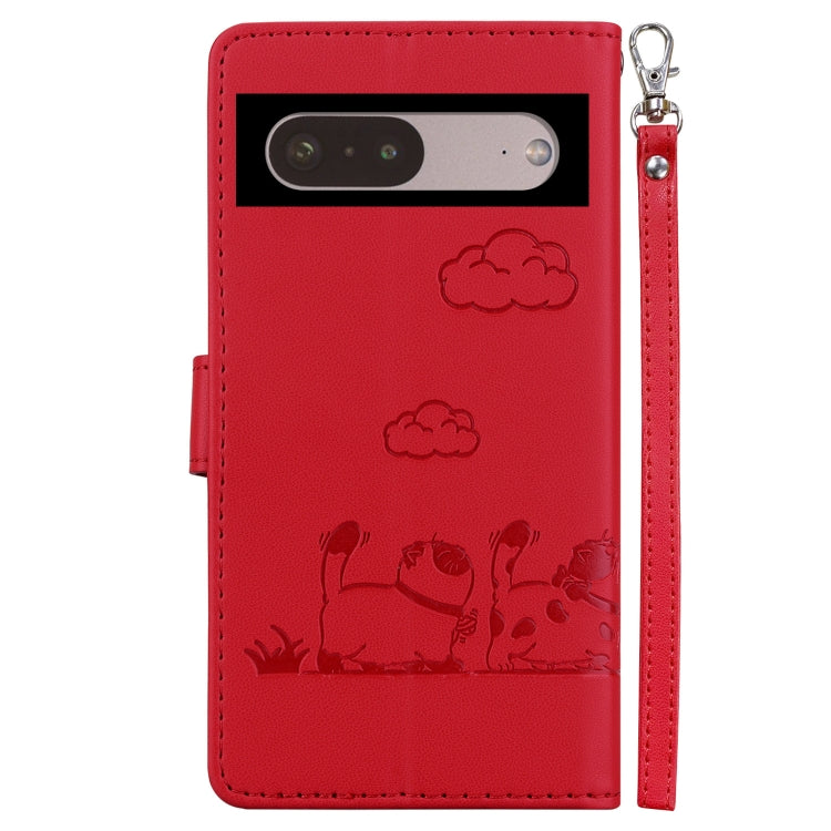 For Google Pixel 7 Pro Cute Cats RFID Leather Phone Case