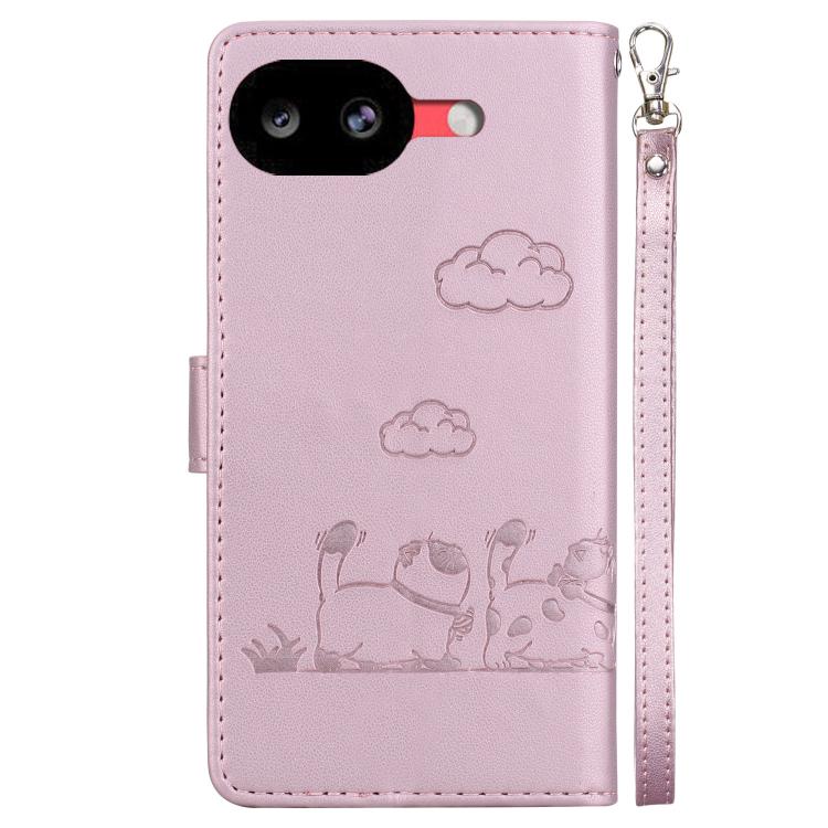 For Google Pixel 10a Cute Cats RFID Leather Phone Case