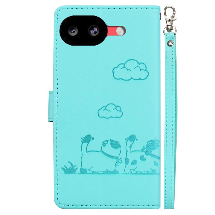 For Google Pixel 10a Cute Cats RFID Leather Phone Case