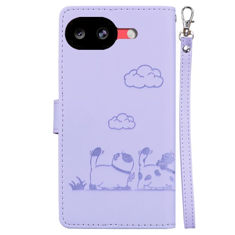 For Google Pixel 10a Cute Cats RFID Leather Phone Case