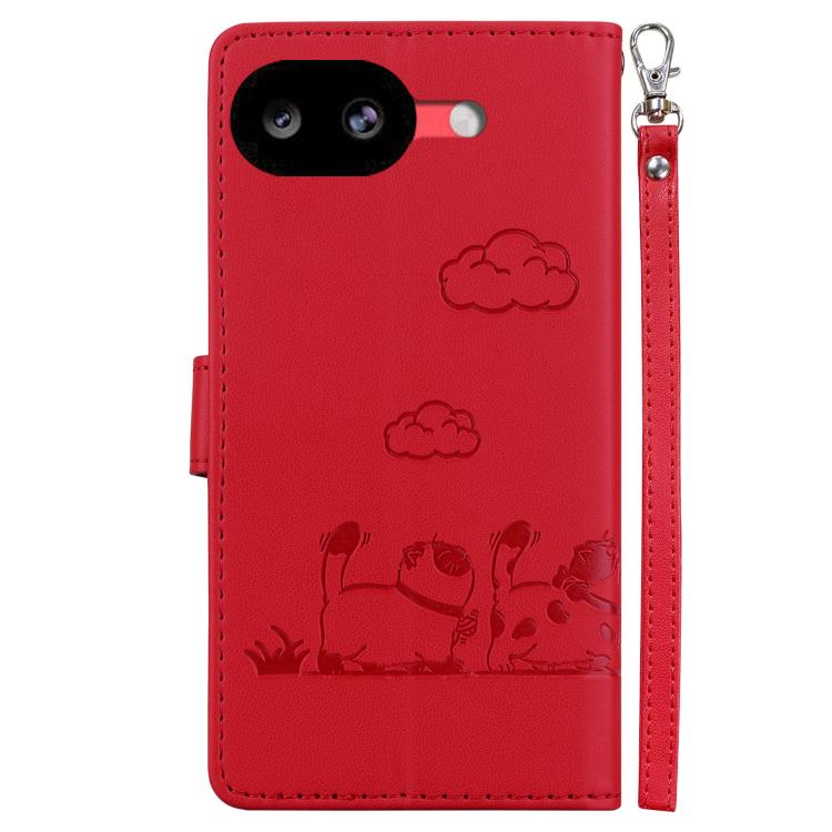 For Google Pixel 10a Cute Cats RFID Leather Phone Case