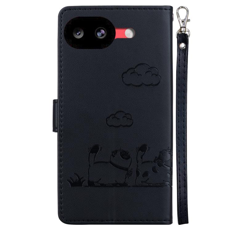 For Google Pixel 10a Cute Cats RFID Leather Phone Case