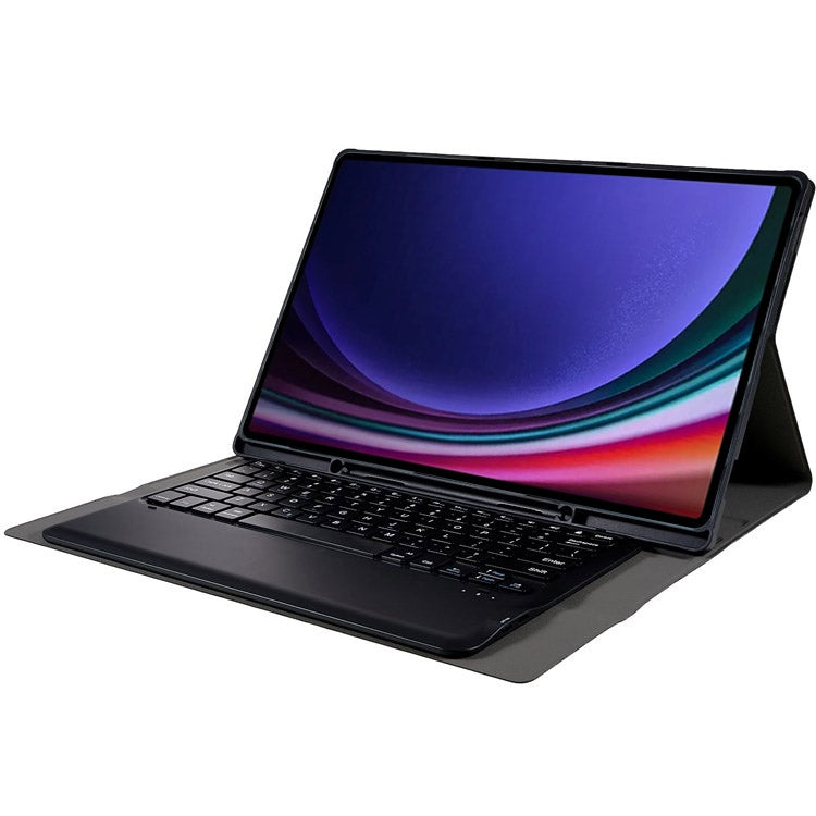 For Samsung Galaxy Tab S10 Ultra A910B Pen Slot Detachable Bluetooth Keyboard Leather Tablet Case