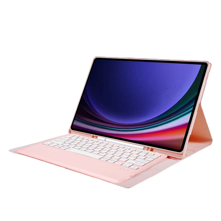 For Samsung Galaxy Tab S10 Ultra A910B Pen Slot Detachable Bluetooth Keyboard Leather Tablet Case