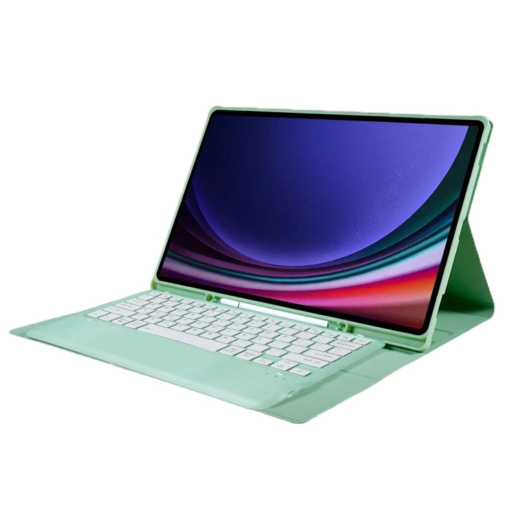 For Samsung Galaxy Tab S10 Ultra A910B Pen Slot Detachable Bluetooth Keyboard Leather Tablet Case