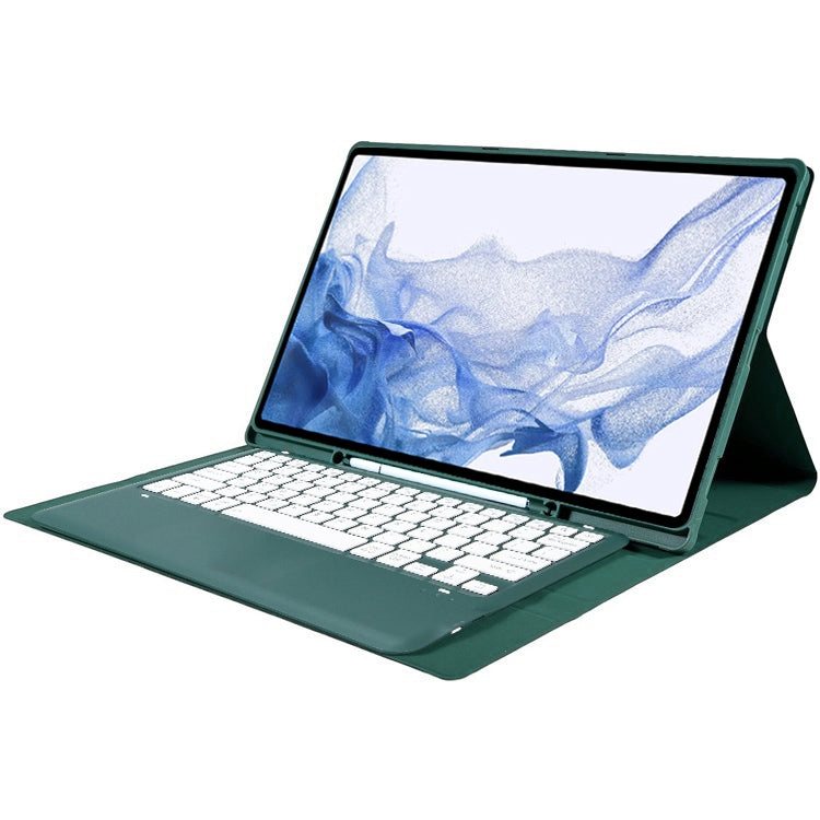 For Samsung Galaxy Tab S10 Ultra A910B Pen Slot Detachable Bluetooth Keyboard Leather Tablet Case