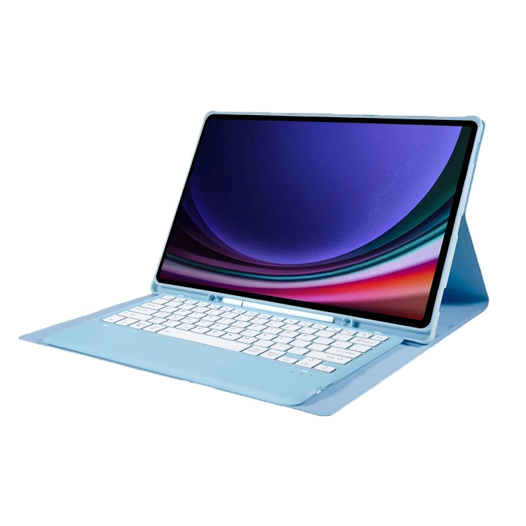 For Samsung Galaxy Tab S10 Ultra A910B Pen Slot Detachable Bluetooth Keyboard Leather Tablet Case