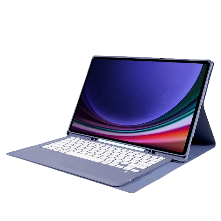 For Samsung Galaxy Tab S10 Ultra A910B Pen Slot Detachable Bluetooth Keyboard Leather Tablet Case