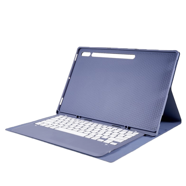 For Samsung Galaxy Tab S10 Ultra A910B Pen Slot Detachable Bluetooth Keyboard Leather Tablet Case