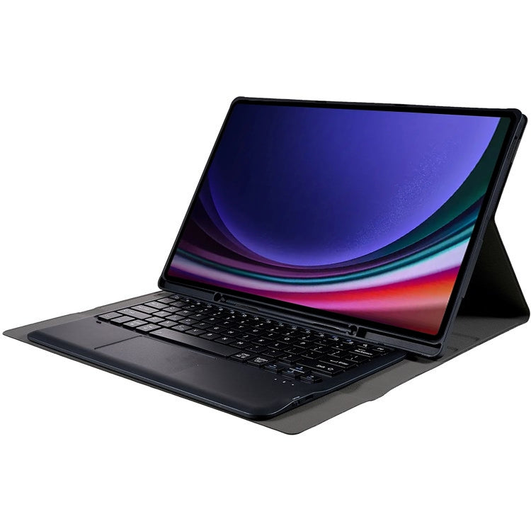 For Samsung Galaxy Tab S10 Ultra A910B-A Touch Pad Detachable Bluetooth Keyboard Leather Tablet Case