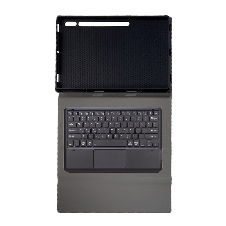 For Samsung Galaxy Tab S10 Ultra A910B-A Touch Pad Detachable Bluetooth Keyboard Leather Tablet Case