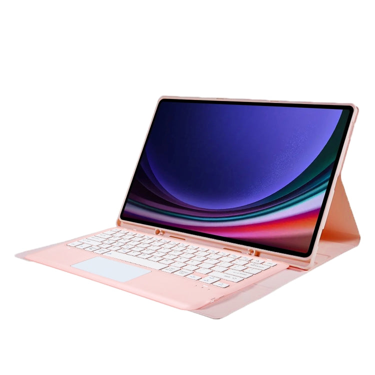 For Samsung Galaxy Tab S10 Ultra A910B-A Touch Pad Detachable Bluetooth Keyboard Leather Tablet Case