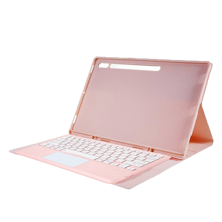 For Samsung Galaxy Tab S10 Ultra A910B-A Touch Pad Detachable Bluetooth Keyboard Leather Tablet Case