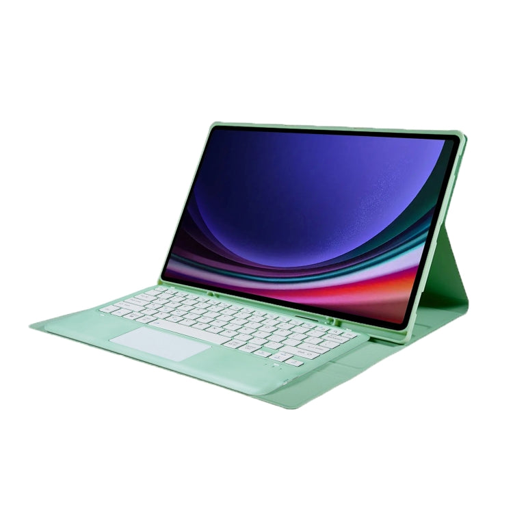 For Samsung Galaxy Tab S10 Ultra A910B-A Touch Pad Detachable Bluetooth Keyboard Leather Tablet Case