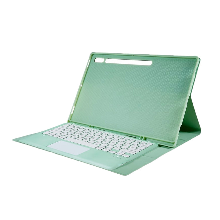 For Samsung Galaxy Tab S10 Ultra A910B-A Touch Pad Detachable Bluetooth Keyboard Leather Tablet Case